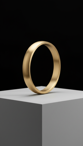 Matte Gold Minimalist Bangle Bracelet